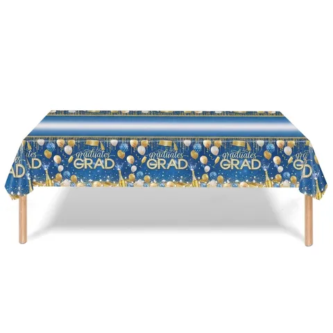 Nappe Jetable de Fête de Remise des Diplômes en Papier Rectangle Couvre-Table pour Célébration Décorations de Fête