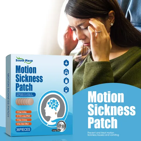 Herbal Motion Sickness Patches Long Lasting Fast Acting Travel Wellness Care Behind Ear Patches For Car Sea Air Flight