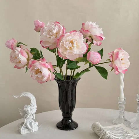 Künstlicher Pfingstrosenzweig Seidenblume Nordischer Stil Künstliche Pfingstrose Für Heim Wohnzimmer Hochzeit Dekoration Fotografie Requisiten