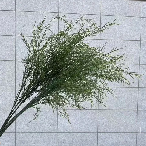 Artificial Asparagus Fern Plant Green Plastic Faux Foliage Branch For Wedding Home Store Office Shop Window Decor Greenery