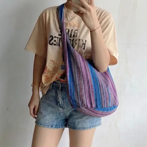 Bolso Tote Jacquard Azteca Vintage para Mujer Gran Capacidad Lona Lino Étnico Bohemio Bolso de Hombro Casual Viaje