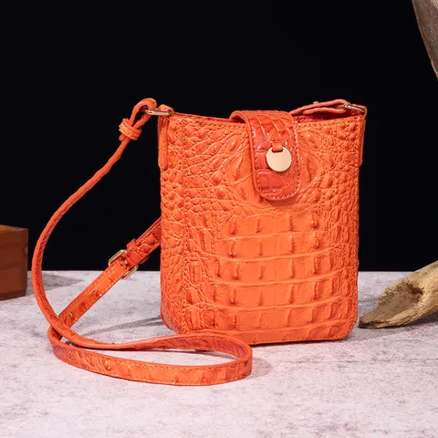 Bolso Bandolera Vintage para Mujer con Patrón de Cocodrilo Cuero de PU Retro Cartera de Mano con Relieve Hebilla de Metal Bolso de Hombro