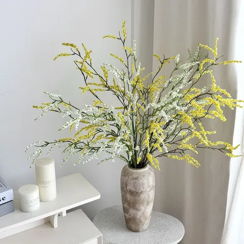 Flor de Hierba de Arroz Colgante Artificial Planta Decorativa de Seda y Espuma Para Hogar Sala de Estar Oficina Estilo Nórdico Arreglo Floral
