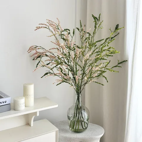 Flor de Hierba de Arroz Colgante Artificial Planta Decorativa de Seda y Espuma Para Hogar Sala de Estar Oficina Estilo Nórdico Arreglo Floral