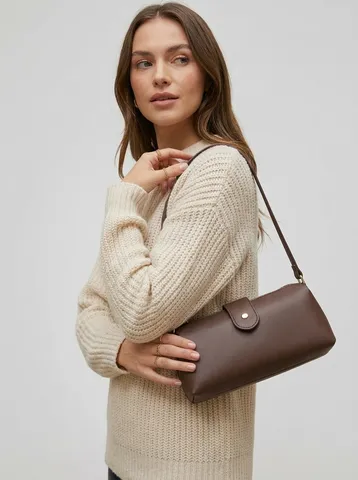Bolso Médico de Cuero PU Vintage para Mujer Retro Cierre de Beso Bolso Bandolera Bolso de Hombro Pequeño Bolso de Marco Hecho a Mano