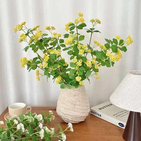 Artificial Rice Berry Flower Stems Nordic Style Frosted Berry Branch Faux Plants For Home Living Room Wedding Party Decor
