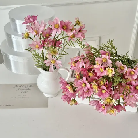 Ins Style Fresh Artificial Daisy Simulation Flower Silk Cloth Cosmos Branch For Home Decor Wedding Photography Props Multicolored
