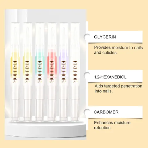 EELHOE Cuticle Oil Pen Set Multicolor Nourishing Nail Revitalizer Oil For Repairing Strengthening Moisturizing Cuticle Treatment