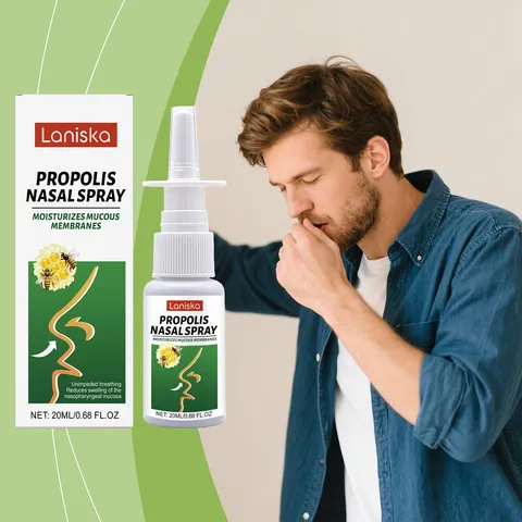 LANISKA Spray Nasale Alla Propoli Pulizia Delicata Cura Nasale Idratante Supporto Per La Respirazione Rinfrescante Quotidiana