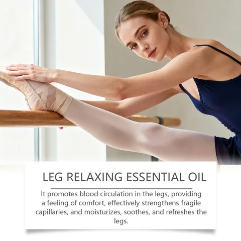 Laniska Aceite Esencial Relajante para Piernas Aceite de Masaje Calmante con Extracto de Castaño de Indias Aceite de Menta para Hidratar y Relajar la Piel de las Piernas