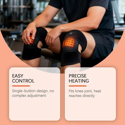 Heated Knee Brace Wrap Smart Joint Heating Pad Adjustable Temperature Neoprene Support Guard For Daily Care Joint Pain Relief