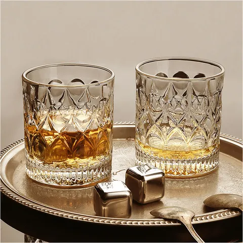 Klares Kristallglas Whisky Tumbler Retro Oktogonal Bier Trinkbecher Für Home Bar Verwendung Transparentes Weinglas