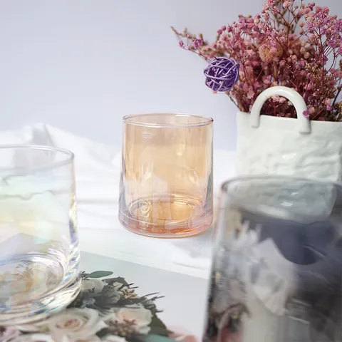 Tazza di Vetro Colorata Creativa DIY Portacandela per Aromaterapia Trasparente Ambra Grigio Fumo Tazza di Candela di Vetro Fatta a Mano