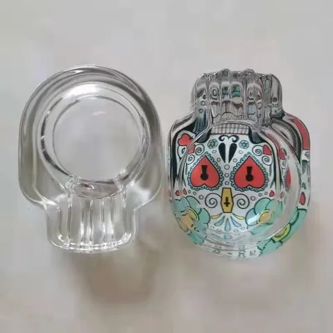 Kreativer Glas Aschenbecher Transparenter Totenkopf Aschenbecher Zylinder Aschenbecher Büro KTV Heimdekoration Leichter Luxus Aschenbecher