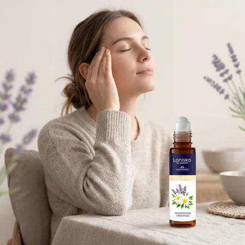 Roller de Aceite Esencial de Lavanda para el Alivio del Estrés Masaje Aceite Calmante Portátil Aromaterapia Cuidado de la Piel Suero Botánico Relajante