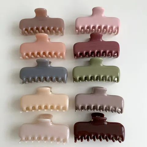 Pinza De Pelo Minimalista Estilo Ins Para Mujer Mediana PC Doble Resorte Shark Clip Accesorios Para El Cabello