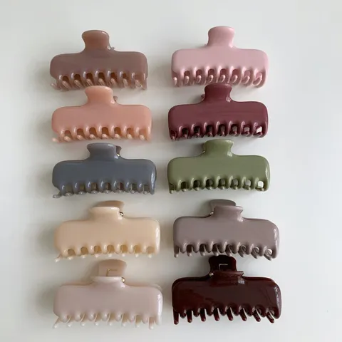 Pinza De Pelo Minimalista Estilo Ins Para Mujer Mediana PC Doble Resorte Shark Clip Accesorios Para El Cabello