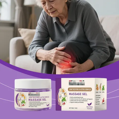 Gel de Masaje de Restauración Articular de Curcumina Aceite de Emú para Alivio del Dolor de Rodilla Hombro Cuello 50g Fórmula Suave Cuidado Corporal