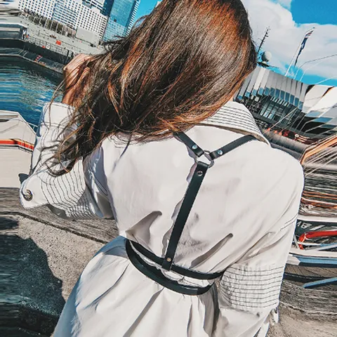 Cintura con Imbracatura per il Corpo in Ecopelle Casual da Donna Cintura in Vita Punk Regolabile Accessori di Abbigliamento Moda