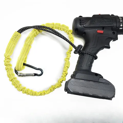 Nylon Veiligheidskoord Voor Hoogtewerk Gereedschap Antival Bescherming Elastisch Touw Met Metalen Haak En Verstelbare Gesp