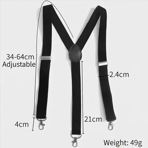 Tirantes Ajustables en Y para Hombre Con Clips Metálicos Fuertes Tirantes Elásticos de Poliéster para Pantalones de Traje Trabajo