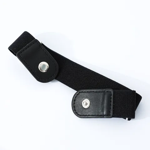 Cintura Elastica Invisibile per Donna Senza Fibbia Regolabile Elastica in Pelle PU Accessori per Pantaloni Casual Quotidiani