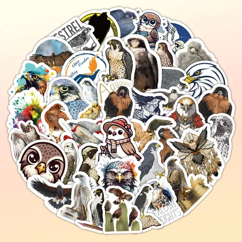 Pegatinas de Animales Águila y Halcón Calcomanías Decorativas de PVC Impermeables para Computadora Equipaje Funda de Teléfono