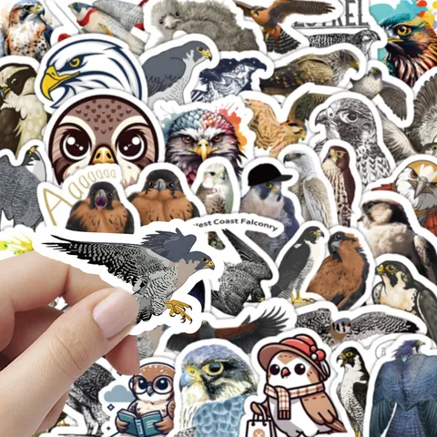 Pegatinas de Animales Águila y Halcón Calcomanías Decorativas de PVC Impermeables para Computadora Equipaje Funda de Teléfono