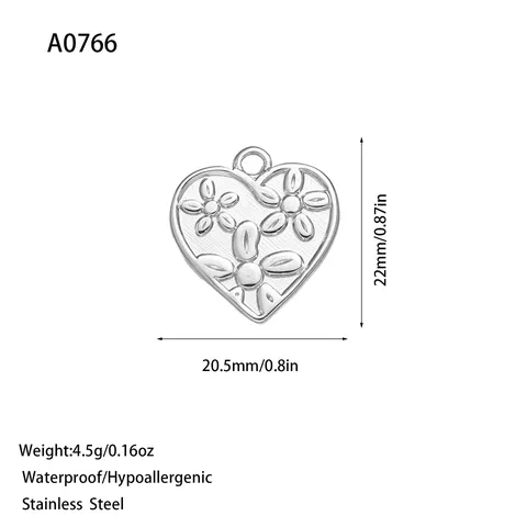 Roestvrijstalen Hart Hangers Voor DIY Sieraden Maken Goud Zilver Kleine Hart Charms Voor Ketting Armband Knutselaccessoires