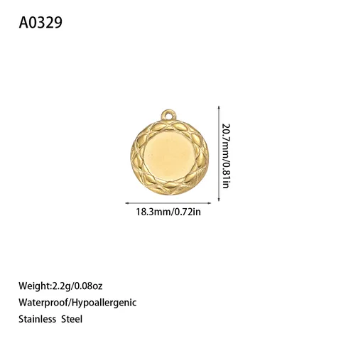 Colgante de Acero Inoxidable para Hacer Joyas DIY Chapado en Oro Plata Sol Gota de Agua Impermeable Hipoalergénico