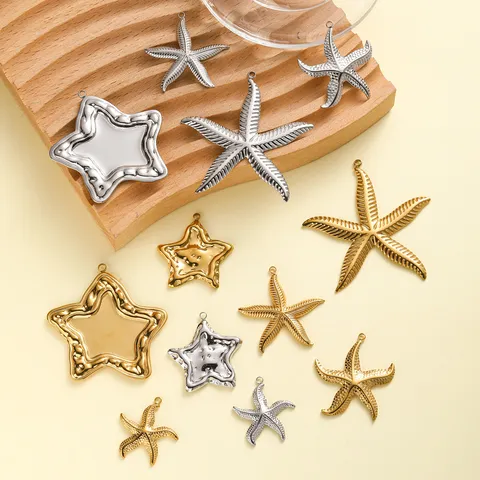 Ciondolo in Acciaio Inossidabile Stella Marina Serie Ocean Ciondolo Stella Marina Minimalista per Creazione di Gioielli Fai da Te Collana Bracciale