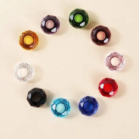 Crystal Faceted Abacus Beads Large Hole Glass Rondelle Spacer Beads For DIY Jewelry Making Bracelet Necklace Accessories