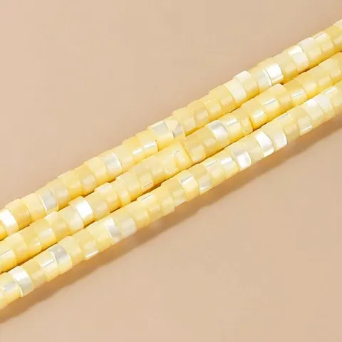 Perle Distanziatrici a Disco in Madreperla Naturale Colorata 2x4mm Perle Sfuse Piatte per Creazione di Gioielli Fai da Te Collana Braccialetto
