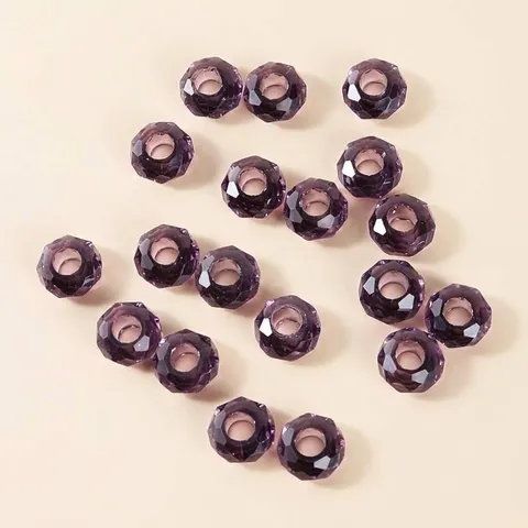 Crystal Faceted Abacus Beads Large Hole Glass Rondelle Spacer Beads For DIY Jewelry Making Bracelet Necklace Accessories