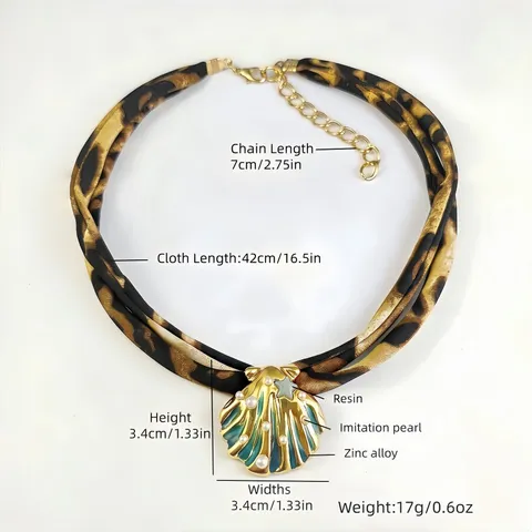 Lichtgevende Schelp Hanger Ketting Armband Set Luipaard Lint Gloed Donker Ster Kunstparel Strandvakantie Vrouwen Sieraden