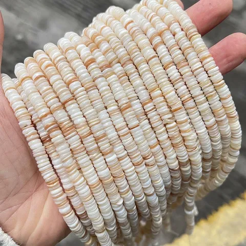 Natuurlijke Zoetwaterschelp Heishi Gepolijste Ronde Schijf Tussenkralen Voor DIY Sieraden Maken Armband Ketting Accessoires