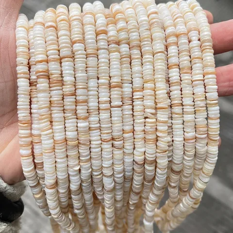 Natuurlijke Zoetwaterschelp Heishi Gepolijste Ronde Schijf Tussenkralen Voor DIY Sieraden Maken Armband Ketting Accessoires