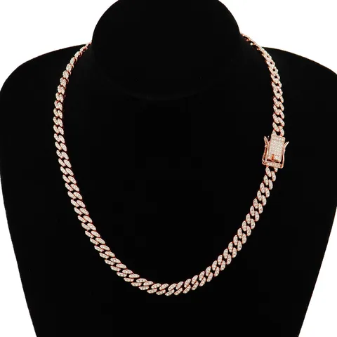 Hip Hop Iced Out Blatt Panzerkette Für Herren Damen Strass Legierung Kette Schmuck Gold Silber Galvanisiert Streetwear Accessoires