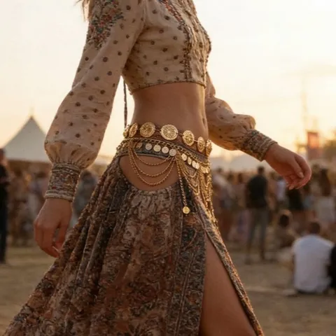 Bohemian Vintage Multi Layer Tassel Coin Waist Chain For Women Belly Dance Body Chain Ethnic Gypsy Jewelry Accessories