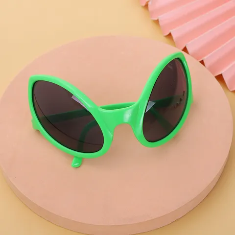 Funny Alien Eye Sunglasses Pop Art Halloween Luminous Full Frame Eyewear Green Decorative Party Glasses For Men Women Carnival Costume Props