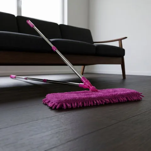 Fregona Plana de Doble Cara Herramienta de Limpieza Doméstica Con Mango de Acero Inoxidable Almohadillas de Microfibra