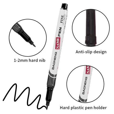 Single Head Oil Based Marker Pen Fine Point Permanent Marker Waterproof Quick Drying Stationery Pen For Office School