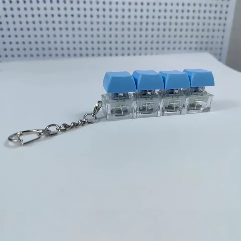 Creative Electronic Glowing Mechanical Keyboard Switch Fidget Toy Keychain Portable Stress Relief Pendant