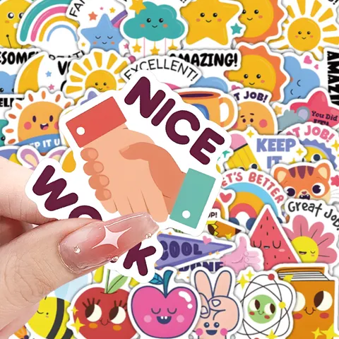 Kinder Beloning Stickers Motiverende Kleurrijke Zelfklevende Decals Voor Kleuterschool School Klasslokaal Leerling