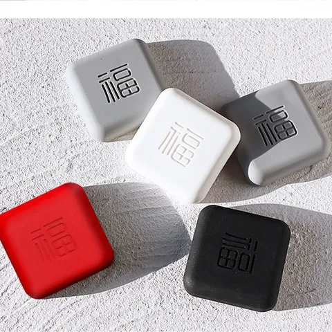 Silikon Türstopper Antikollisionsmatte Selbstklebend Wandschutz Fu Zeichen Türgriff Puffer Heimdekoration