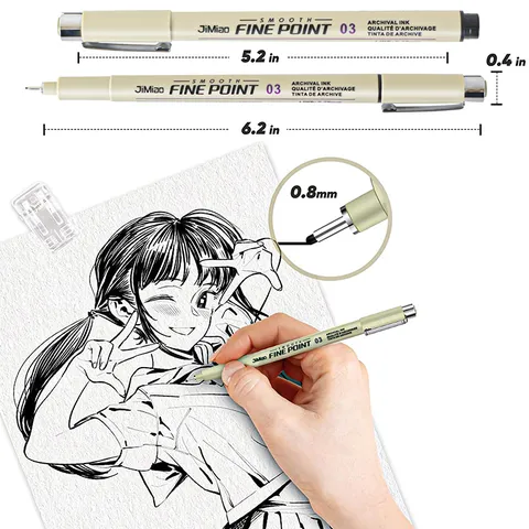 Archival Ink Fineliner Drawing Pens Micro-Pen Set For Sketching Illustration Writing Art Supplies