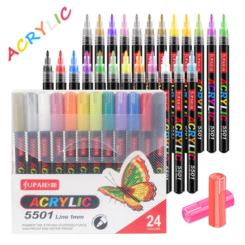 Acrylic Paint Pens Fine Point Permanent Art Markers For Rock Painting Wood Canvas DIY Crafts