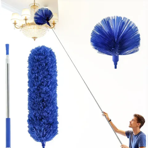 Plumero de Microfibra Retractable Cepillo de Limpieza Extensible Para Ventilador de Techo Herramienta de Limpieza