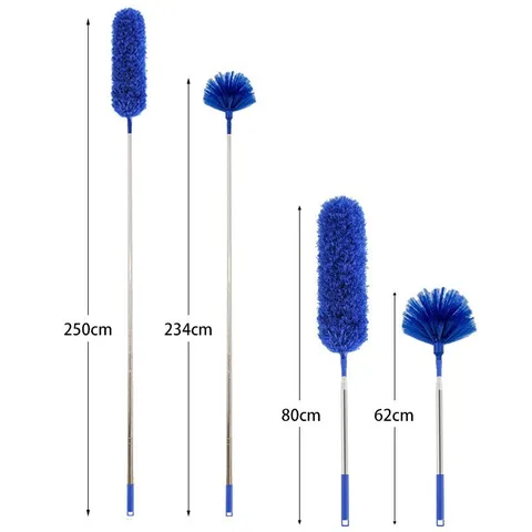 Plumero de Microfibra Retractable Cepillo de Limpieza Extensible Para Ventilador de Techo Herramienta de Limpieza