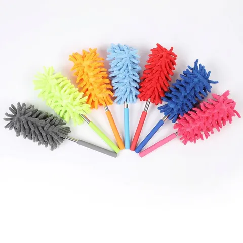 Plumero de Chenilla Extensible Lavable de Microfibra Cepillo de Limpieza Retráctil Herramienta de Limpieza Hogar Oficina
